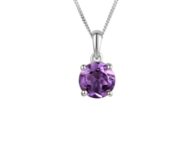 February Birthstone Amethyst Purity Necklace