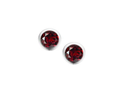 January Birthstone Garnet Orbit Earrings