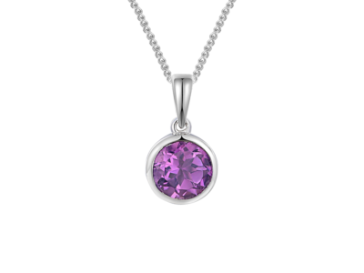 February Birthstone Amethyst Orbit Necklace