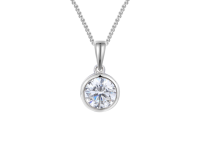 April Birthstone Cubic Zirconia Orbit Necklace