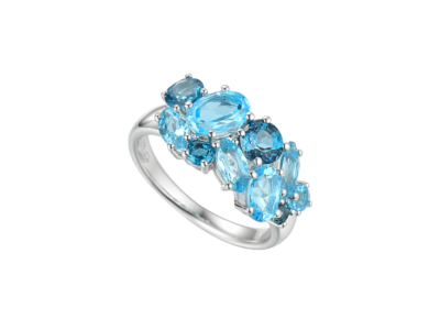 Blue Bomb Cocktail Ring