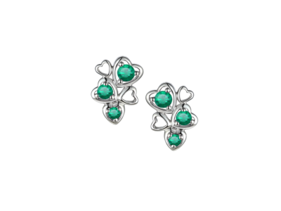 Green Love Hearts Earrings