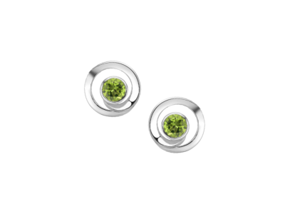Curling Peridot Earrings