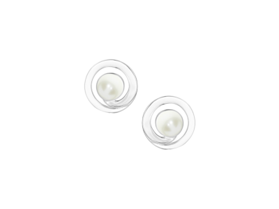 Curling Freshwater Pearl Earrings