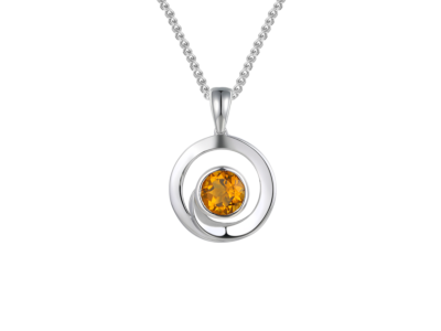 Curling Citrine Necklace