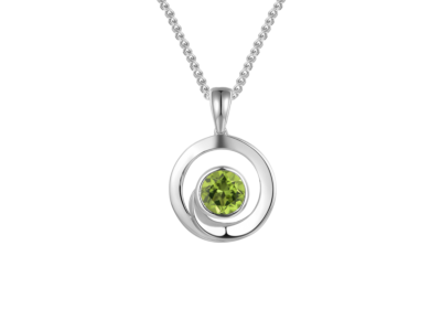Curling Peridot Necklace