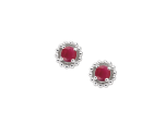 July Birthstone Ruby Vita Earrings