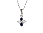 Sky Serenity Cubic Zirconia & Sapphire Necklace