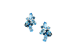 Blue Bomb Cocktail Earrings