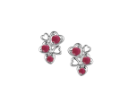 Ruby Love Hearts Earrings