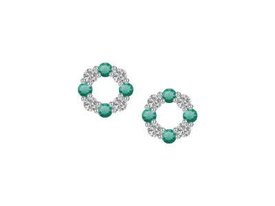 Circle of LIfe Emerald Earrings